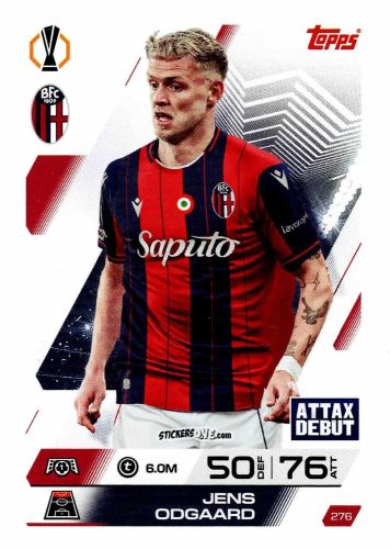 Cromo Jens Odgaard - UEFA Champions League & Europa League 2025-2026. Match Attax
 n. 276 - Topps