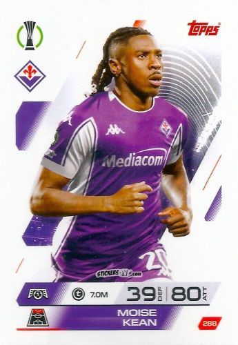 Figurina Moise Kean - UEFA Champions League & Europa League 2025-2026. Match Attax
 n. 288 - Topps