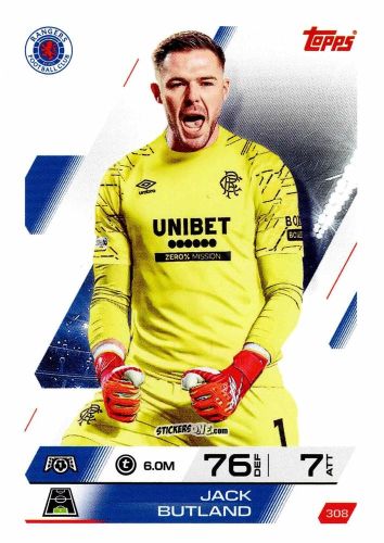 Sticker Jack Butland - UEFA Champions League & Europa League 2025-2026. Match Attax
 n. 308 - Topps