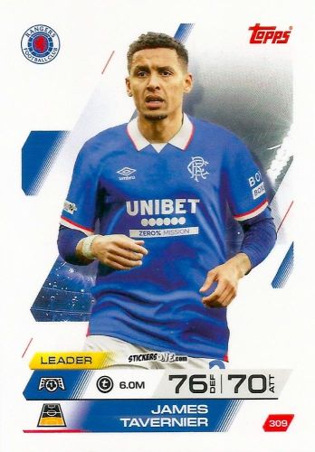 Cromo James Tavernier - UEFA Champions League & Europa League 2025-2026. Match Attax
 n. 309 - Topps