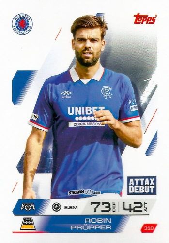 Cromo Robin Pröpper - UEFA Champions League & Europa League 2025-2026. Match Attax
 n. 310 - Topps