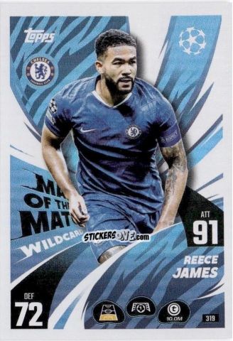 Figurina Reece James - UEFA Champions League & Europa League 2025-2026. Match Attax
 n. 319 - Topps