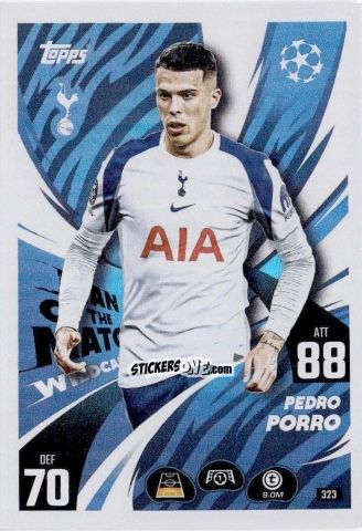 Figurina Pedro Porro - UEFA Champions League & Europa League 2025-2026. Match Attax
 n. 323 - Topps
