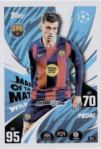Sticker Pedri - UEFA Champions League & Europa League 2025-2026. Match Attax
 n. 324 - Topps