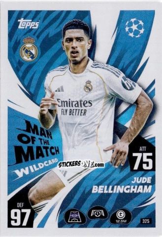Cromo Jude Bellingham - UEFA Champions League & Europa League 2025-2026. Match Attax
 n. 325 - Topps