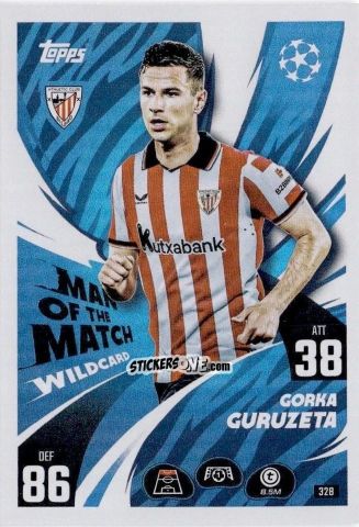 Figurina Gorka Guruzeta - UEFA Champions League & Europa League 2025-2026. Match Attax
 n. 328 - Topps