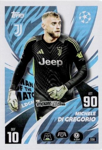 Cromo Michele Di Gregorio - UEFA Champions League & Europa League 2025-2026. Match Attax
 n. 338 - Topps