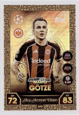 Figurina Mario Götze - UEFA Champions League & Europa League 2025-2026. Match Attax
 n. 370 - Topps