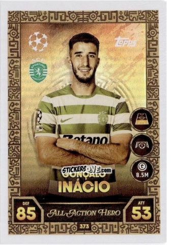 Sticker Gonçalo Inácio - UEFA Champions League & Europa League 2025-2026. Match Attax
 n. 373 - Topps