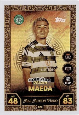 Figurina Daizen Maeda - UEFA Champions League & Europa League 2025-2026. Match Attax
 n. 377 - Topps