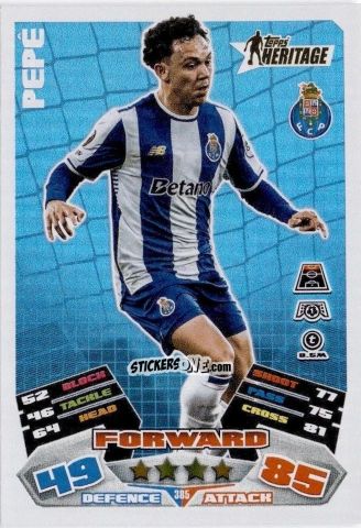 Cromo Pepê - UEFA Champions League & Europa League 2025-2026. Match Attax
 n. 385 - Topps