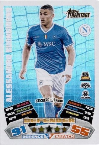 Sticker Alessandro Buongiorno - UEFA Champions League & Europa League 2025-2026. Match Attax
 n. 386 - Topps