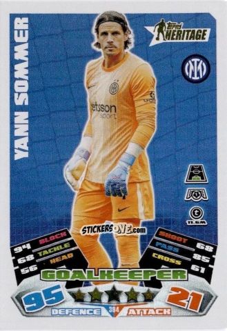 Figurina Yann Sommer - UEFA Champions League & Europa League 2025-2026. Match Attax
 n. 394 - Topps