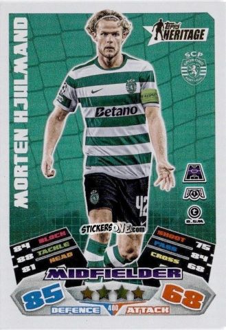 Sticker Morten Hjulmand - UEFA Champions League & Europa League 2025-2026. Match Attax
 n. 400 - Topps