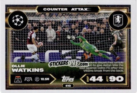 Cromo Ollie Watkins - UEFA Champions League & Europa League 2025-2026. Match Attax
 n. 410 - Topps