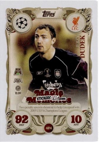 Cromo Jerzy Dudek - UEFA Champions League & Europa League 2025-2026. Match Attax
 n. 424 - Topps