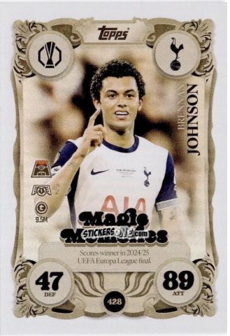 Figurina Brennan Johnson - UEFA Champions League & Europa League 2025-2026. Match Attax
 n. 428 - Topps