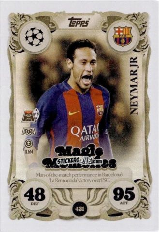 Figurina Neymar Jr. - UEFA Champions League & Europa League 2025-2026. Match Attax
 n. 431 - Topps