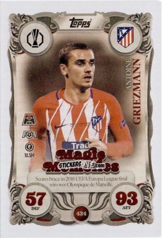 Sticker Antoine Griezmann - UEFA Champions League & Europa League 2025-2026. Match Attax
 n. 434 - Topps