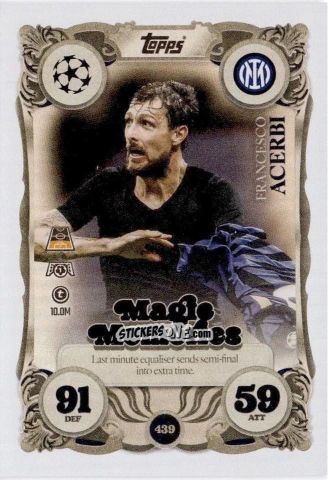 Figurina Francesco Acerbi - UEFA Champions League & Europa League 2025-2026. Match Attax
 n. 439 - Topps