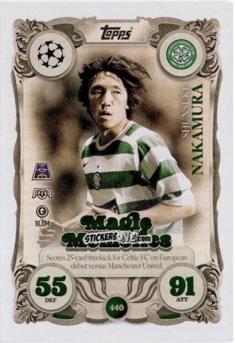 Cromo Shunsuke Nakamura - UEFA Champions League & Europa League 2025-2026. Match Attax
 n. 440 - Topps