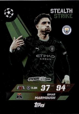 Figurina Omar Marmoush - UEFA Champions League & Europa League 2025-2026. Match Attax
 n. 444 - Topps