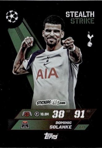 Cromo Dominic Solanke - UEFA Champions League & Europa League 2025-2026. Match Attax
 n. 447 - Topps