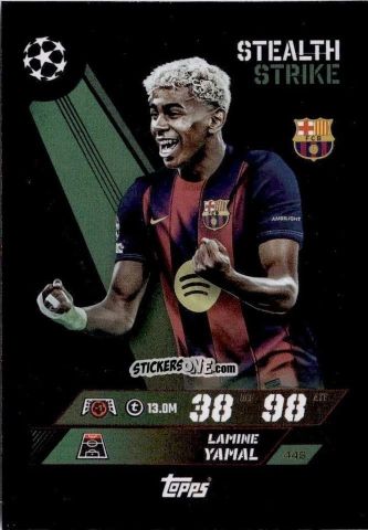 Figurina Lamine Yamal - UEFA Champions League & Europa League 2025-2026. Match Attax
 n. 448 - Topps