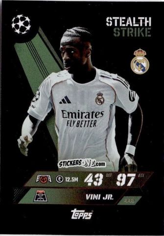 Figurina Vini Jr. - UEFA Champions League & Europa League 2025-2026. Match Attax
 n. 449 - Topps