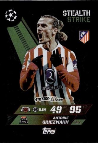 Sticker Antoine Griezmann - UEFA Champions League & Europa League 2025-2026. Match Attax
 n. 450 - Topps