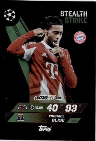 Sticker Michael Olise - UEFA Champions League & Europa League 2025-2026. Match Attax
 n. 452 - Topps