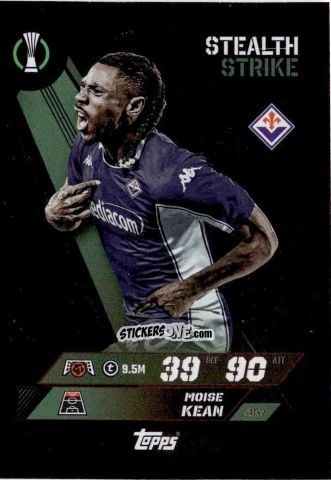 Figurina Moise Kean - UEFA Champions League & Europa League 2025-2026. Match Attax
 n. 457 - Topps