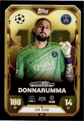 Sticker Gianluigi Donnarumma - UEFA Champions League & Europa League 2025-2026. Match Attax
 n. 460 - Topps