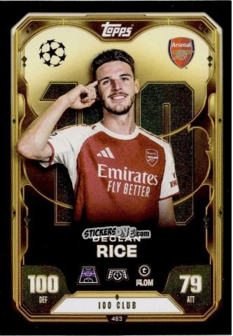 Cromo Declan Rice - UEFA Champions League & Europa League 2025-2026. Match Attax
 n. 463 - Topps