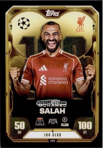 Cromo Mohamed Salah - UEFA Champions League & Europa League 2025-2026. Match Attax
 n. 466 - Topps