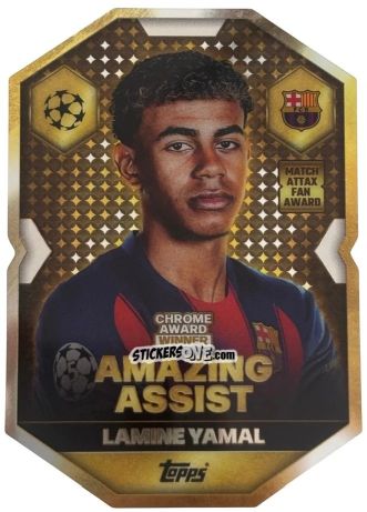 Figurina Lamine Yamal - UEFA Champions League & Europa League 2025-2026. Match Attax
 n. CA3 - Topps