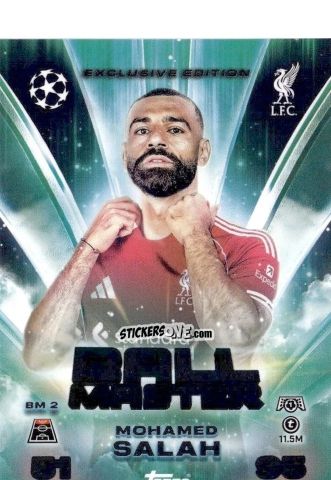 Cromo Mohamed Salah - UEFA Champions League & Europa League 2025-2026. Match Attax
 n. BM2 - Topps