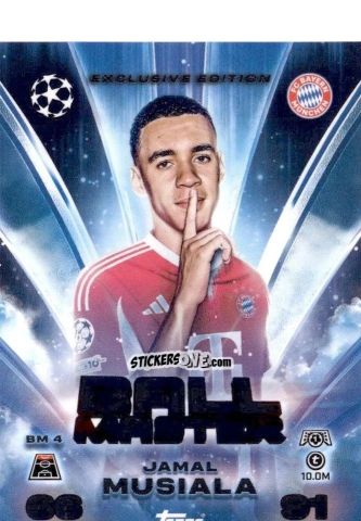 Cromo Jamal Musiala - UEFA Champions League & Europa League 2025-2026. Match Attax
 n. BM4 - Topps