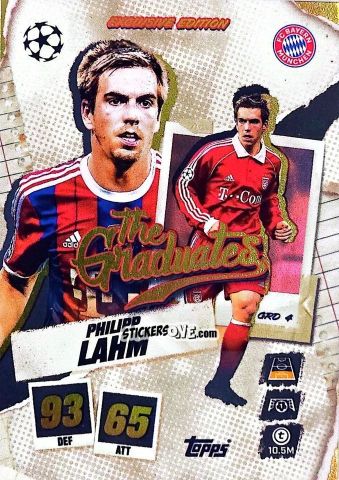 Sticker Philipp Lahm - UEFA Champions League & Europa League 2025-2026. Match Attax
 n. GRD4 - Topps
