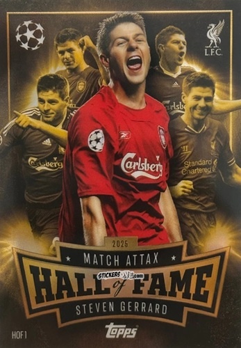 Cromo Steven Gerrard - UEFA Champions League & Europa League 2025-2026. Match Attax
 n. HOF1 - Topps
