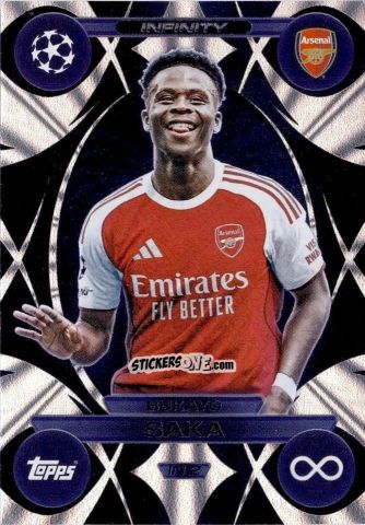 Figurina Bukayo Saka - UEFA Champions League & Europa League 2025-2026. Match Attax
 n. IN2 - Topps