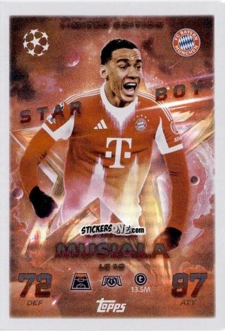 Cromo Jamal Musiala - UEFA Champions League & Europa League 2025-2026. Match Attax
 n. LE15 - Topps