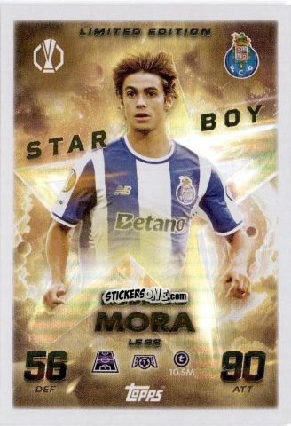 Cromo Rodrigo Mora - UEFA Champions League & Europa League 2025-2026. Match Attax
 n. LE22 - Topps