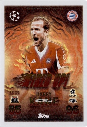 Sticker Harry Kane - UEFA Champions League & Europa League 2025-2026. Match Attax
 n. LE28 - Topps