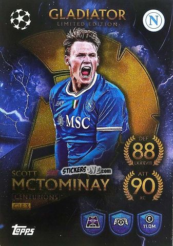 Figurina Scott McTominay - UEFA Champions League & Europa League 2025-2026. Match Attax
 n. GLE3 - Topps