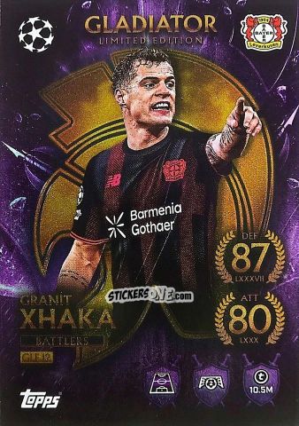 Figurina Granit Xhaka - UEFA Champions League & Europa League 2025-2026. Match Attax
 n. GLE12 - Topps