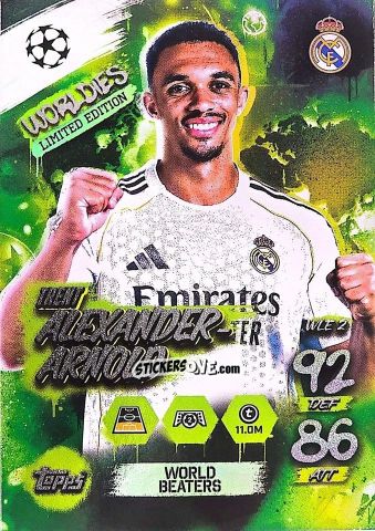 Figurina Trent Alexander-Arnold - UEFA Champions League & Europa League 2025-2026. Match Attax
 n. WLE2 - Topps
