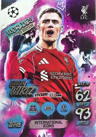 Cromo Florian Wirtz - UEFA Champions League & Europa League 2025-2026. Match Attax
 n. WLE10 - Topps