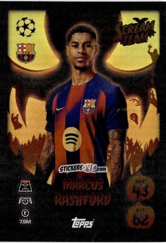 Sticker Marcus Rashford - UEFA Champions League & Europa League 2025-2026. Match Attax
 n. ST15 - Topps