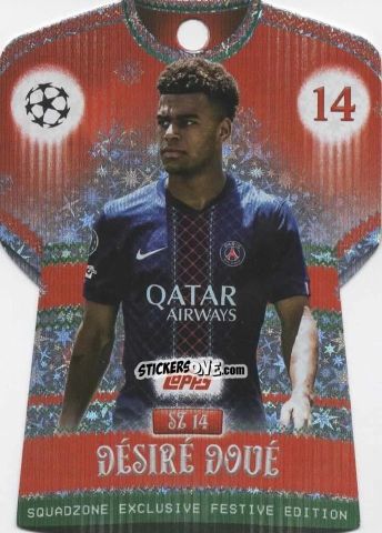Cromo Desire Doue - UEFA Champions League & Europa League 2025-2026. Match Attax
 n. SZ14 - Topps